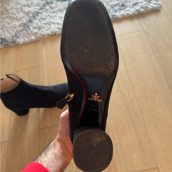Black suede Prada boots size 38.5 - Picture 4 of 9